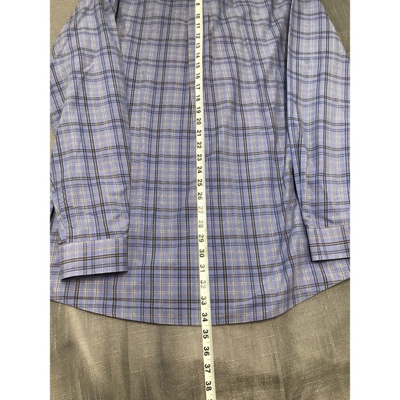 Cinch Mens Size Medium  Long Sleeve Button Down Plaid Shirt Green/blue - Picture 4 of 9